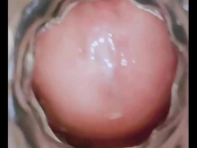 Close up cum shot of a big dick cock