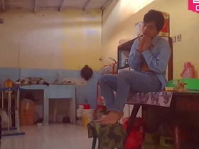 Young Asian girl gets naughty with Hansel Thio and fingers herself to orgasm.