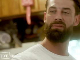 Straight husband’s secret gay affair exposed by his wife in a hot scene.