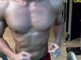 Asian hunk works out to have perfect muscles for nipple worship.