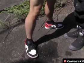 Wild Japanese Yoshi Kawasakis hardcore gay scene with cock ring and barebacking