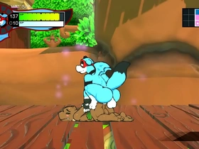 Furry gay 69 with huge cumshots in Oh So Hero: LGBT Hentai PornPlay