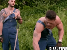 Reality show on the farm features hot men having sex with each other.