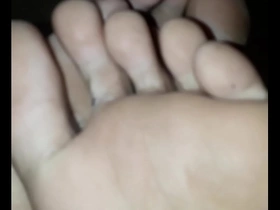 Dirty soles of a hot black man, gay fetish content.
