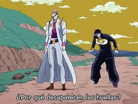 Japanese anime Jojos Bizarre Adventures: The Diamond is Unbreakable, episode 16.