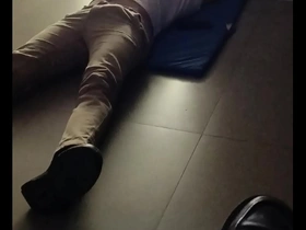 Gay lunchtime relaxation turns into a hot scene.