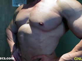 Asian hunk pleasuring himself and teasing his nipples.