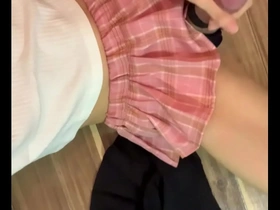 Crossdresser’s first time to pleasure herself in a female attire