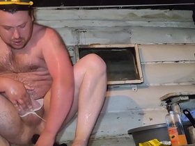 Russian gay has hardcore sex with a big dick and gives a blowjob.