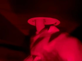 Gay amateur enjoys glory hole sex club action