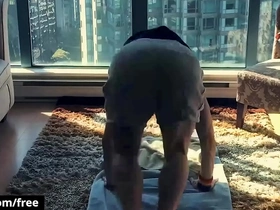 Gay couple with big cocks, Jacob and Isaac, have sex in front of the camera.