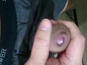 Young Taiwanese boy with foreskin, solo pleasure