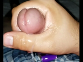 Gay man uses cock ring to achieve an incredible orgasm and a great cumshot.