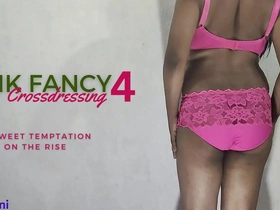 Amateur gay masturbates and gets anal in pink fancy lingerie