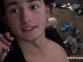 Fraternity hazing with piss and gangbang action