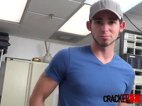 Gay man gives blow job to the director’s big black dick in different positions for money