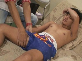 Gay Asian scene with a medical theme