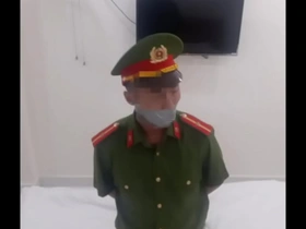 Public Security Officer in Vietnam abused by his own comrades.