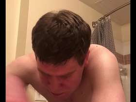 Gay man spanking himself so hard in 2020 that his ass cheeks are shaking.