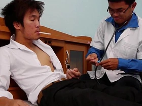 Medical fetish with cum and toy play with Asian men Arthur and Jonas