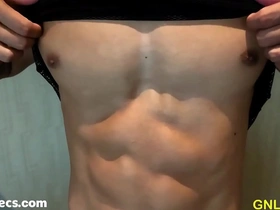Sultry Asian hunk gets his nipples teased during a provocative massage with erotic massage oil.