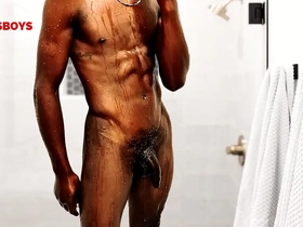 Straight black boy showering at gay bro’s house