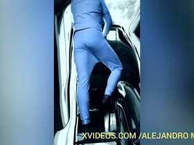 Mature gay man’s solo pantyhose fetish video