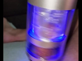 Enjoy 15 minutes of intense pleasure with a new sex toy and some skillful stroking.