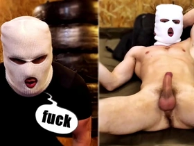 Muscular man dominates and humiliates gay in this Russian homemade video.