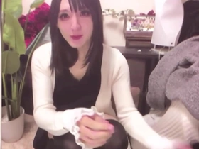 Stunner Chika, Asian crossdresser, solo pleasure show.